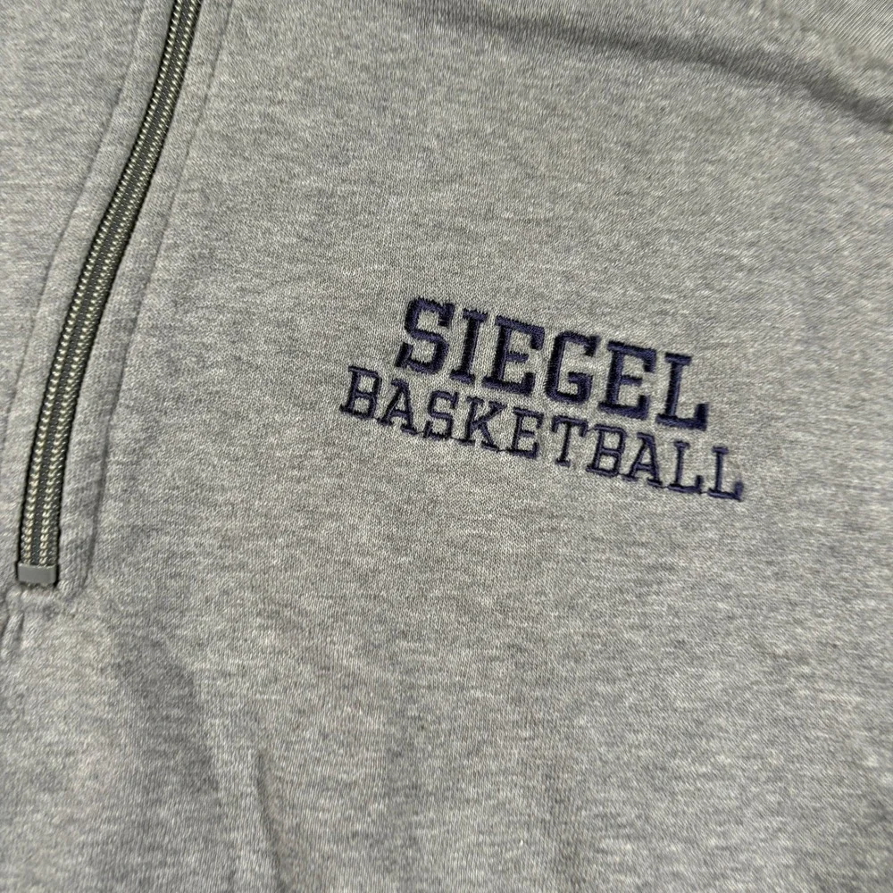 Nike Quarter Zip Pullover Mens Small Gray Fleece Basketball Athletic Sweatshirt
